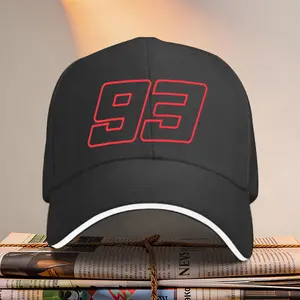 Trendy No. 93 Racer Print Baseball Cap for Men & Women, Adjustable Sandwich Style, Lightweight, Hand Wash Only, Hand Wash Only Hats