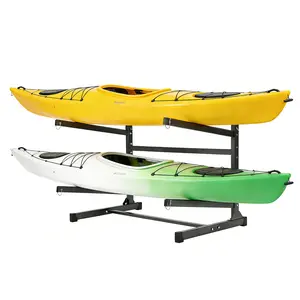 Freestanding Kayak Storage Rack, 2/3/4-Tier Kayak Stand for Indoor Outdoor Storage, Heavy Duty Kayak Holder for Kayak, Canoe, Paddleboard