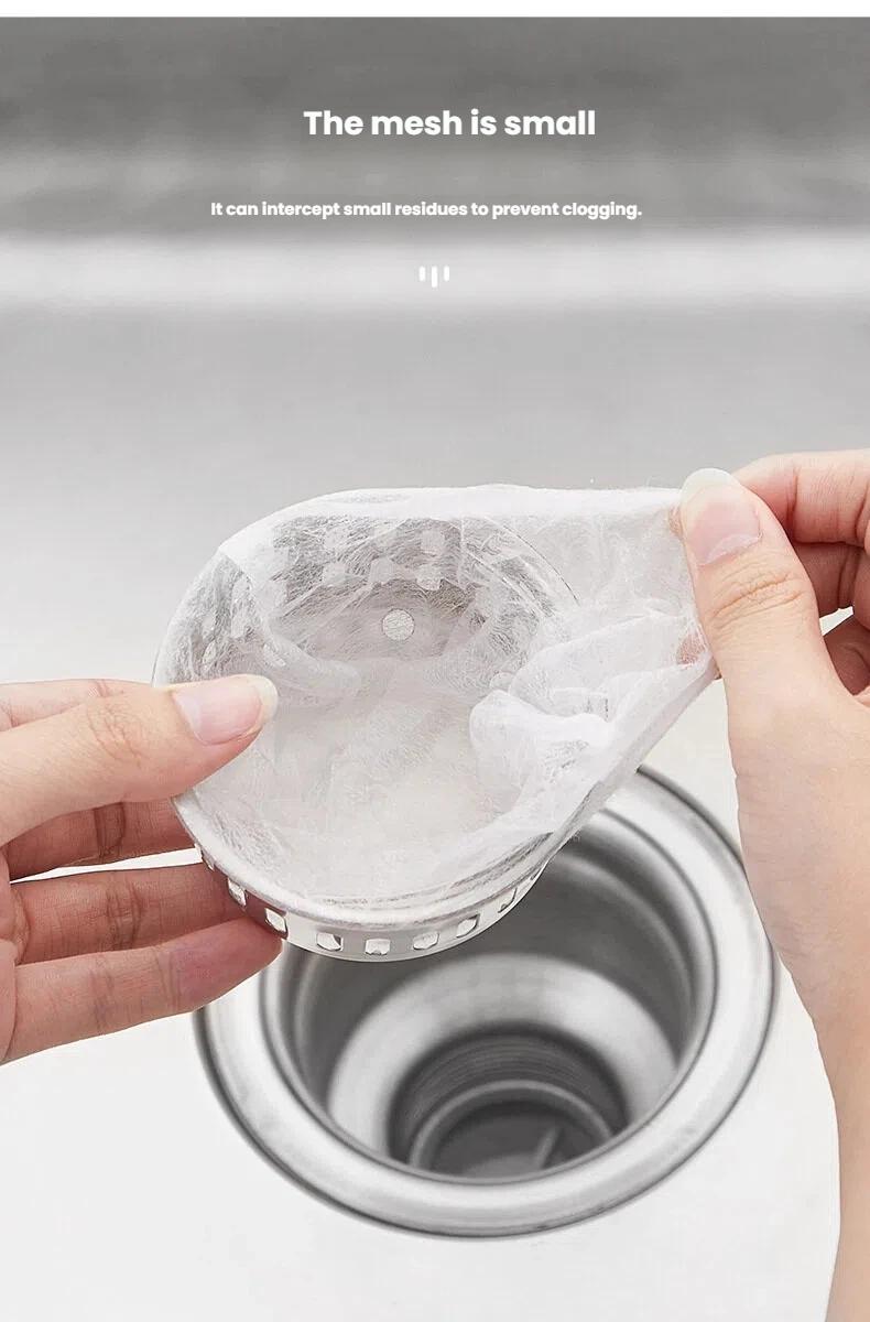 #100 Counts Disposable Dishwashing Sink Drain fine mesh strainer Mesh Bag, has excellent stretchability for easy use Hands-Free Flat Floor Mop Bucket Set Suction Cup Sponge Holder for Kitchen Sink  semiannual  sale  install kit glove clip case w