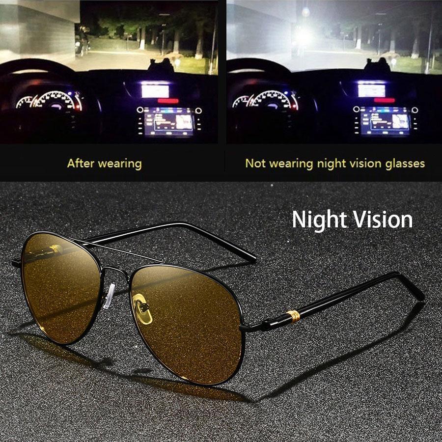 Vintage Square Frame Unisex Night Vision Glasses, Anti-Glare & Anti-Reflective UV400 Eyewear, Fatigue-Reducing Lenses Ideal for Night Driving, Daily Commute & Outdoor Use