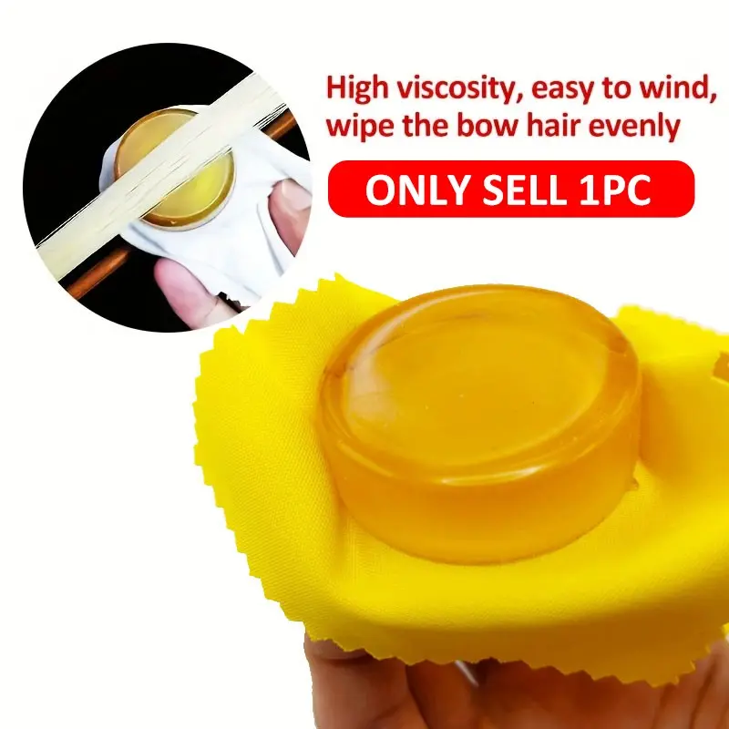 Violin Rosin Round Shape, Universal Low Dust Rosin Block, Fits Erhu Violin Viola Cello Bow, String Instrument Accessories, Beginner Adult Use, Minimal Dust, Easy To Apply
