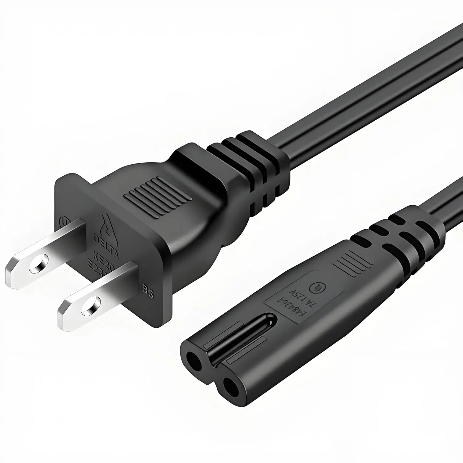 6FT LG TV Power Cord for LG TV ,LCD HD Smart 4K TVs 2 Prong AC Power Cable,  Charging Cable (Black)