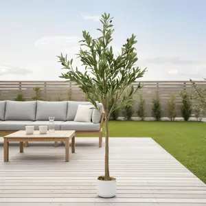 Garvee Artificial Olive Tree 60 cm/120 cm/135 cm | Artificial Potted Plant | Mediterranean Decoration for Garden, Living Room, and Office