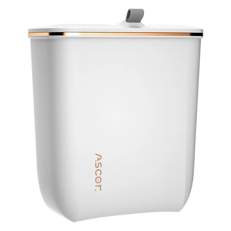 Wall-Mounted Trash Can with Lid, No Bending Required, Home Use, Kitchen & Bathroom Hanging Odor-Proof Paper Bin, Convenient Waste Management Solution