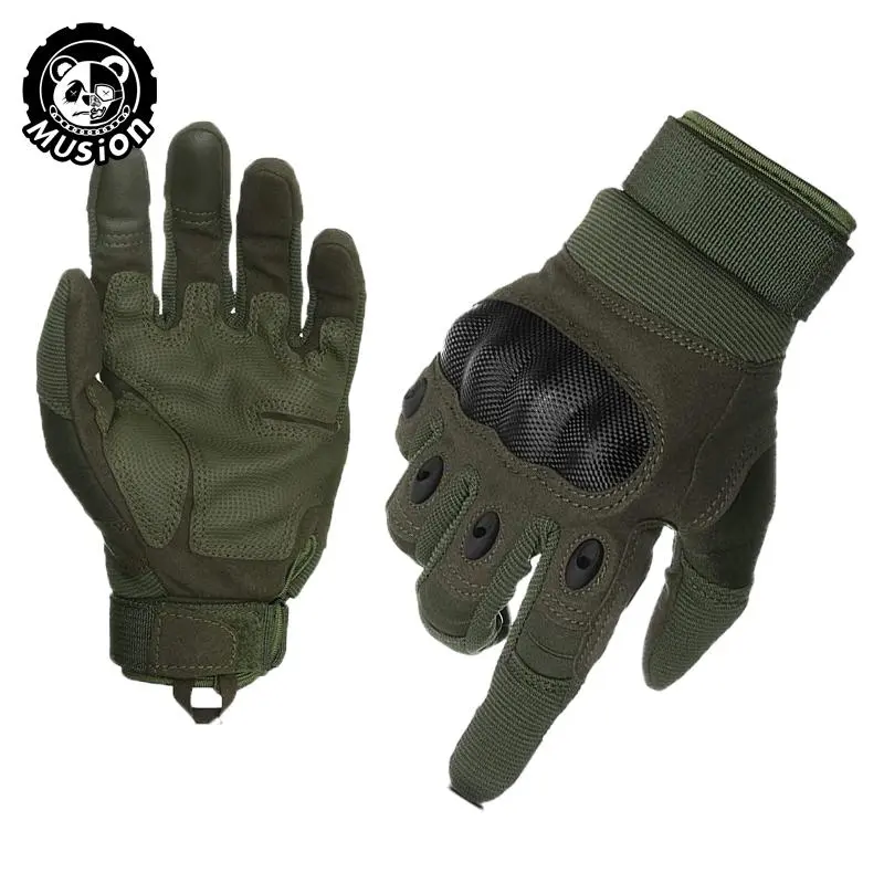 Musion men's and women's protective gloves with full finger hard palm design, anti slip touch screen, breathable, suitable for outdoor sports and motorcycle use
