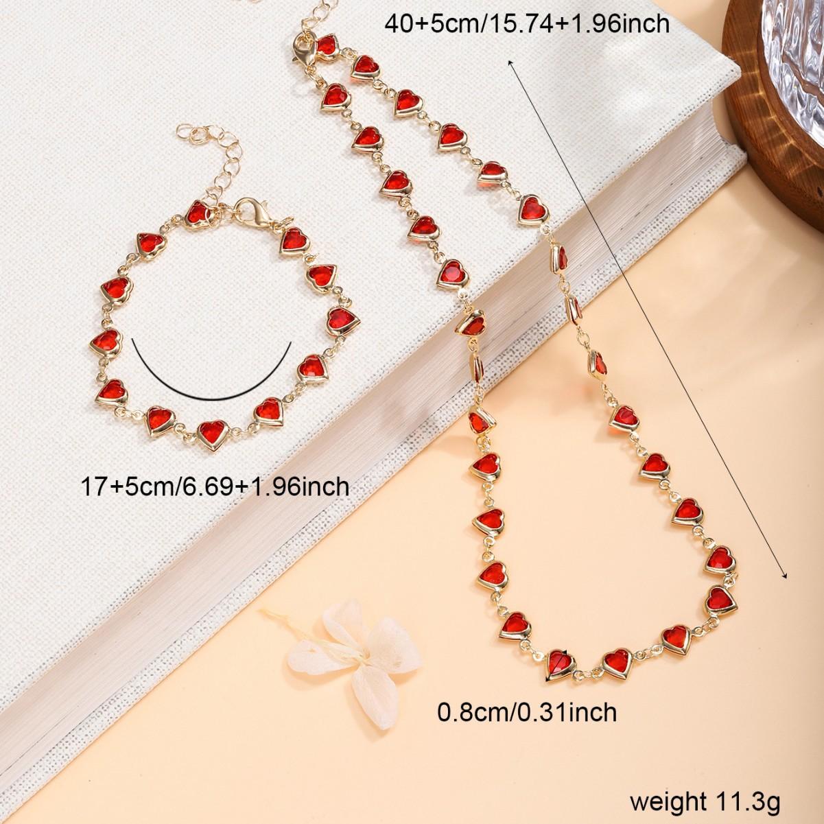 Women’s Retro Heart Pendant Necklace, Colorful Peach Heart Collarbone Chain, Minimalist Light Luxury Dopamine Jewelry for Daily Wear, Date Night, Party Looks & Gift Giving