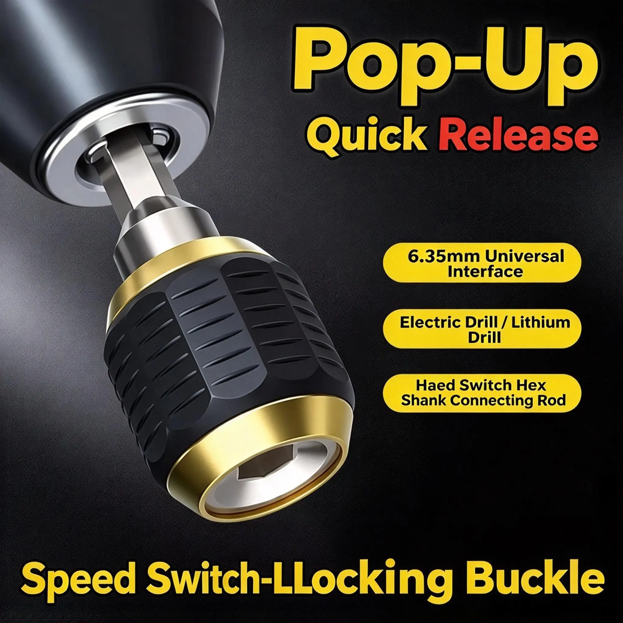 1/4 Inch Hex Shank Drill Bit Extension Screwdriver Bit Holder Extension Rod Self-Locking Drill Bit Holder Quick Release Chuck Adapter Connector Power Drill Tool [60mm Length]