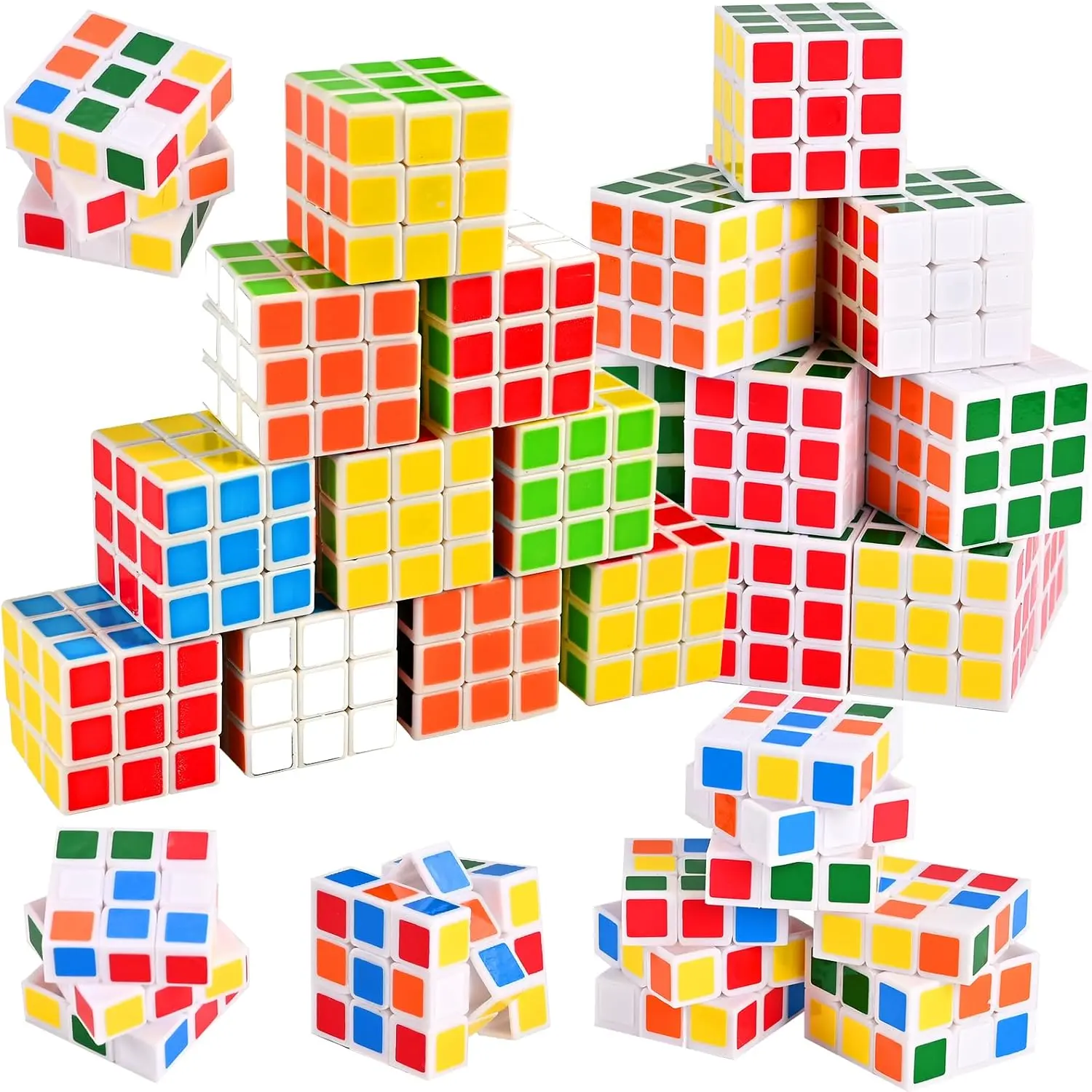 24 Mini Cube Puzzles, 1.18in 3x3 Magic Cube Set, Bulk Party Favors for Kids, Students School Rewards, Classroom Prizes, Goody Bag Filler, Stocking Stuffers, Birthday, Easterfidget toys