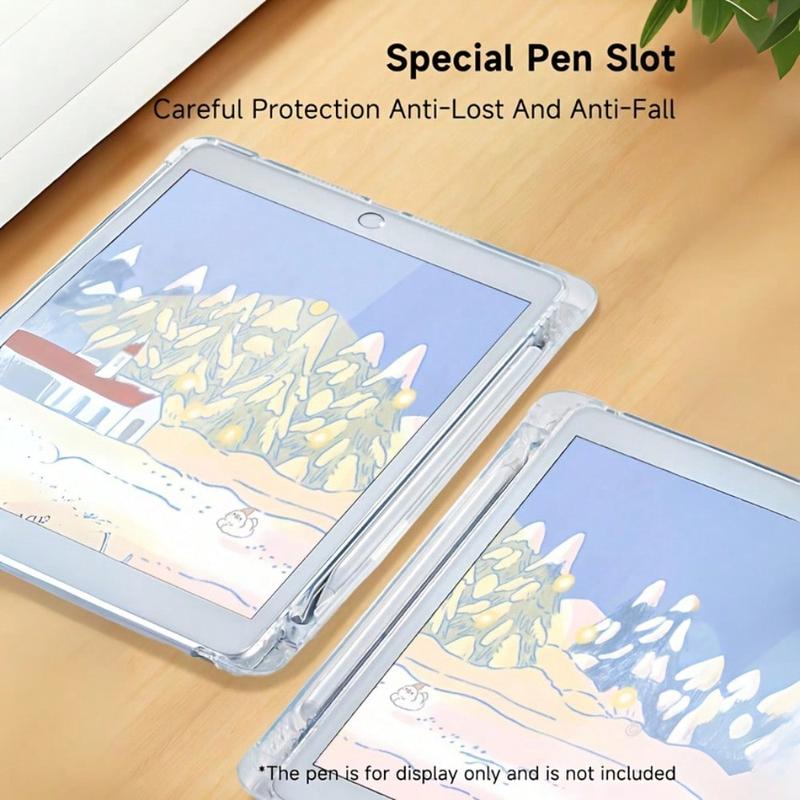 Personalized Collage Pattern Tri-Fold Flip Case with Pen Slot & Stand, Shockproof Lightweight Premium Protection Smart Cover for iPad 10/11th Gen/10.2"/Pro 11" & Galaxy Tab S9 FE+ 12.4" Series