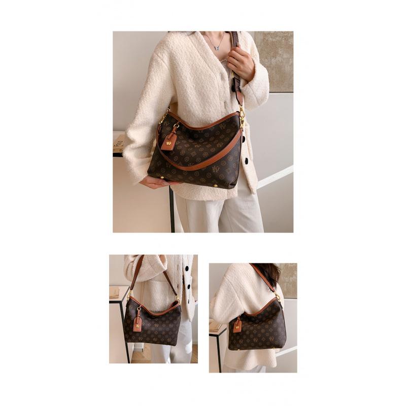 Mia Bag Shop High-end Fashion Large Capacity Tote Bag for Women 2025 New Vintage Print Commuter Shoulder Bag Crossbody Bag in PU Material for Daily Use 20 cm long, 20 cm wide, and 28 cm tall 20 cm long, 20 cm wide, and 28 cm tall