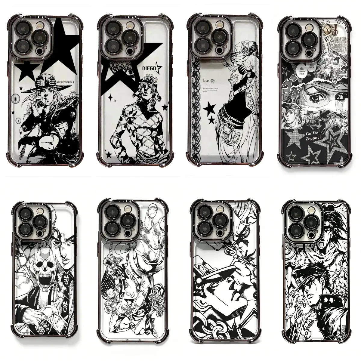 Anime JoJo's Bizarre Adventure Cool INS Vintage Phone Case for iPhone 17 16 15 14 13 12 11 Pro Max Plus Air Gift Protective Fall Protection