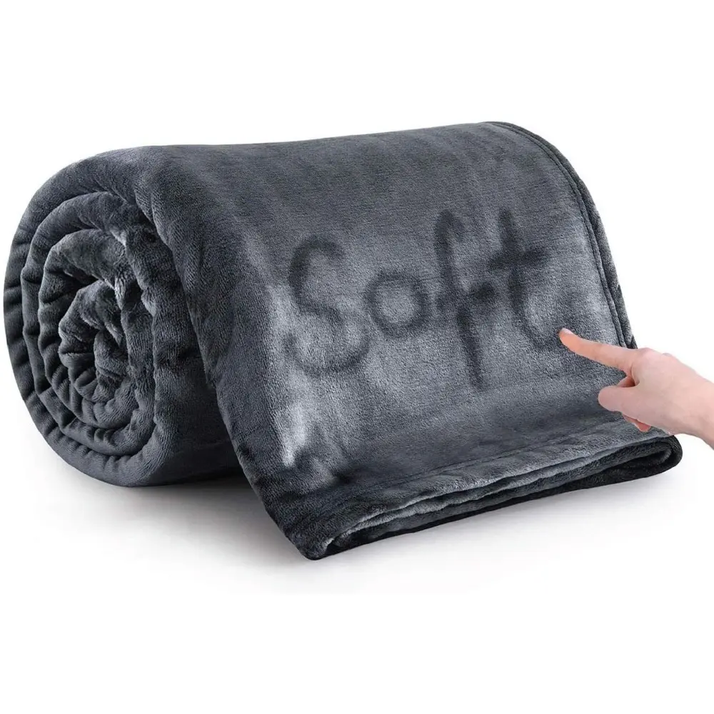 Fleece Throw Blanket for Couch, Cozy Soft Thick Blanket for Sofa Bedroom, Fluffy Plush Blanket for Couch Sofa Bed, Casual Soft Blanket, Gift for All Ages