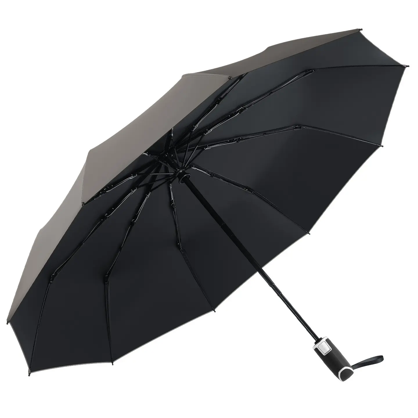 1pc Hurricane-Resistant Automatic Folding Umbrella, Compact Design, Ergonomic Handle, Portable Outdoor Umbrella, UV Protection, Gift Idea