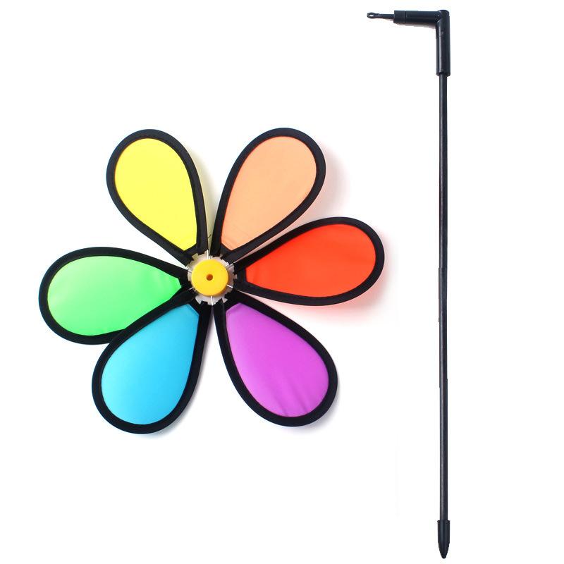 Outdoor Camping Flower Windmill, Dynamic Colorful Windmill, Outdoor Windmill Accessories for Courtyard Kindergarten Decoration