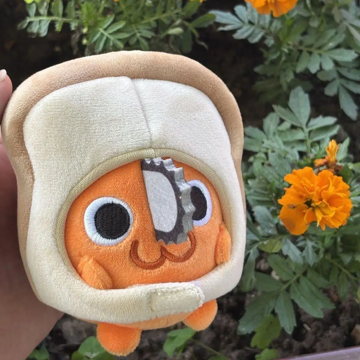 10cm Chainsaw Man Pochita Soft Plush Doll, Hanging Keychain for Handbag Waist Decoration, Birthday Gift Ideas for Girlfriend