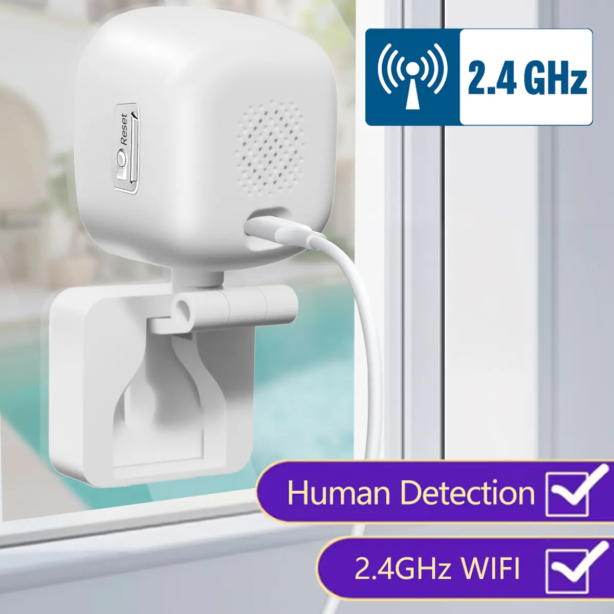 Indoor Security Camera, Exclusive 2.4GHz WiFi Bluetooth Pairing Setup, Simple Device Binding, Continuous 24 Hour Recording, For Pet & Room Watch, Popular Hot Selling Home Cam, Cameras For Inside Home, Wifi Surveillance Camera