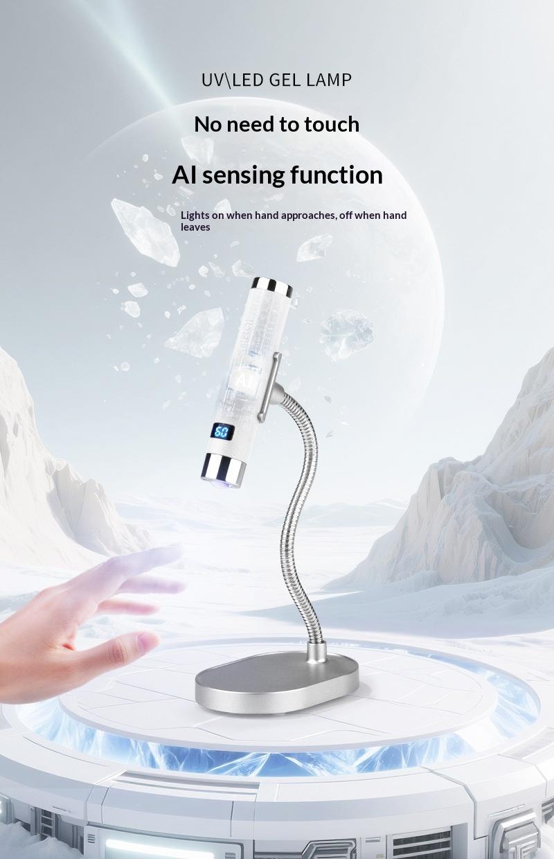 Nail straight light intelligent touch sensing nail sticker quick drying nail sticker diamond curing light straight light portable light bracket Fast LED Dryer with Timer