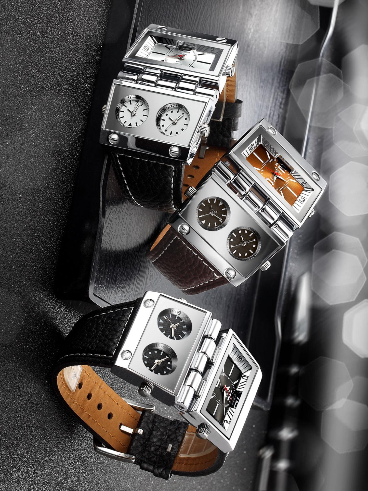 Men's Street Style Rectangle Dial Quartz Watch, Fashionable Stylish Watch, Fashionable Analog Watch, Fashion Watch for Party, Daily Clothing Decor, Trendy All-match Watch for Birthday Gift with Box Men's Street Style Rectangle Dial Quartz Watch, Fashionable Stylish Watch, Fashionable Analog Watch, Fashion Watch for Party, Daily Clothing Decor, Trendy All-match Watch for Birthday Gift with Box