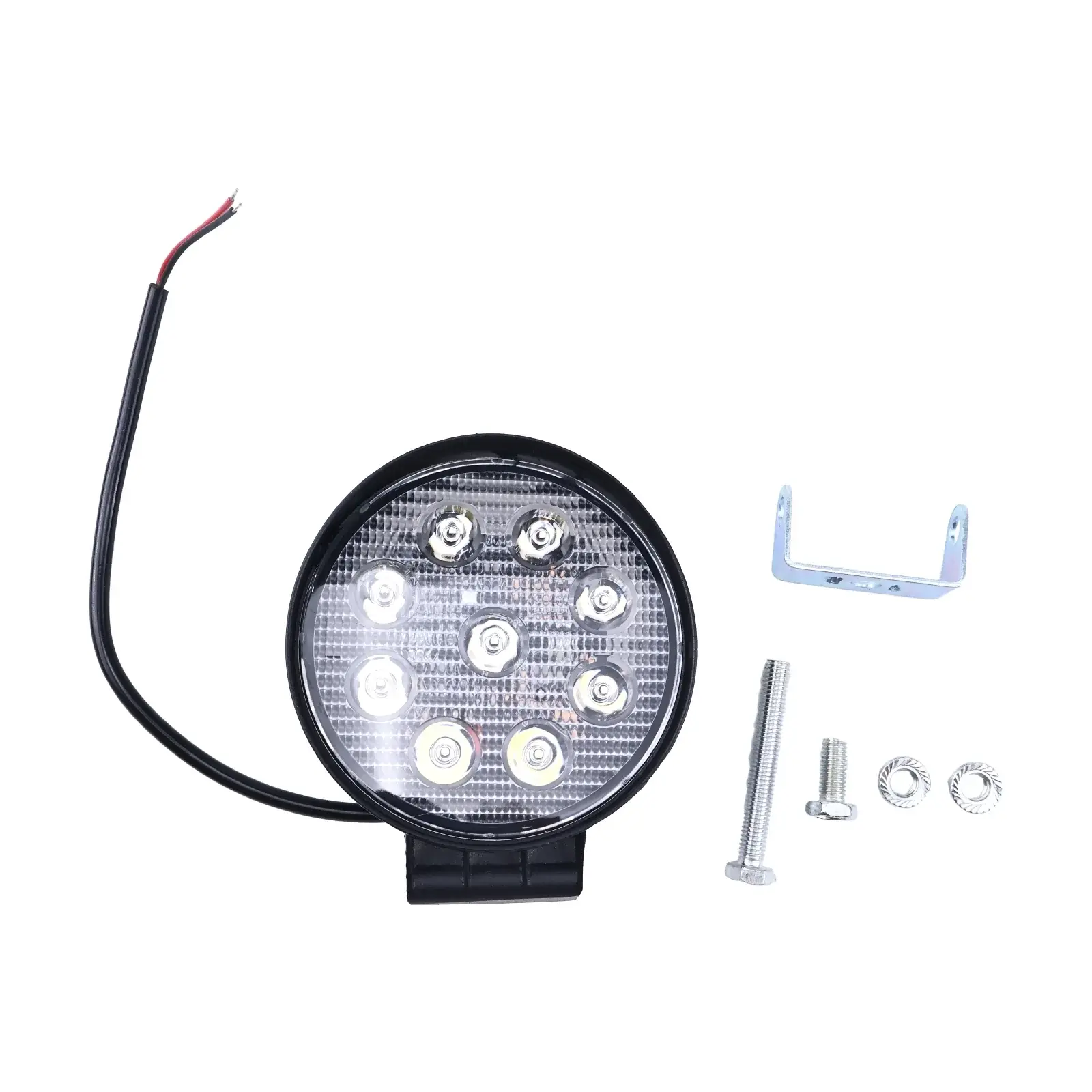 FridayParts Round Shape LED Headlight with 12-80V Power, 27W Vehicle Lighting for Hyster Forklifts