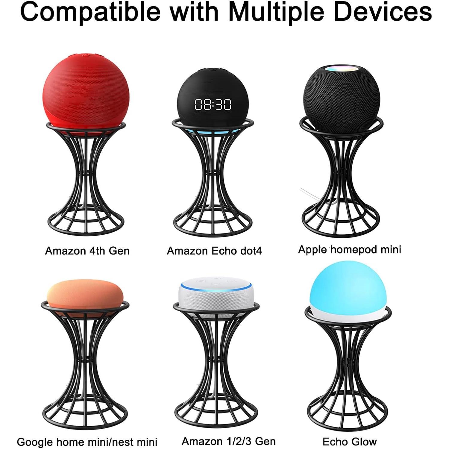 Speaker Table Stand for Echo Dot 5nd/4rd/3th/2th Gen,Echo 4th/ 3rd/2th Gen, Echo Glow,  Homepod Mini and  HomeMini/Nest-Mini, Desktop Holder Protect  Speaker