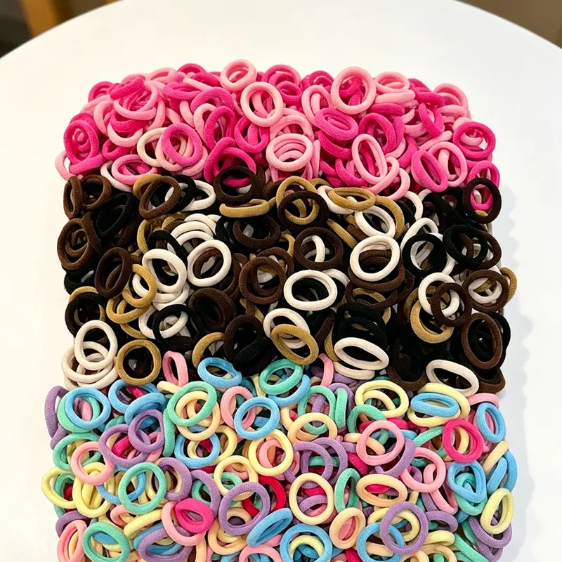 300PCS Bulk Elastic Hair Ties, Nylon Elastic Hair Bands, Hair Accessories for Girls, Elastic Hair Accessory, High Stretch, Gentle on Hair, Holiday Gift
