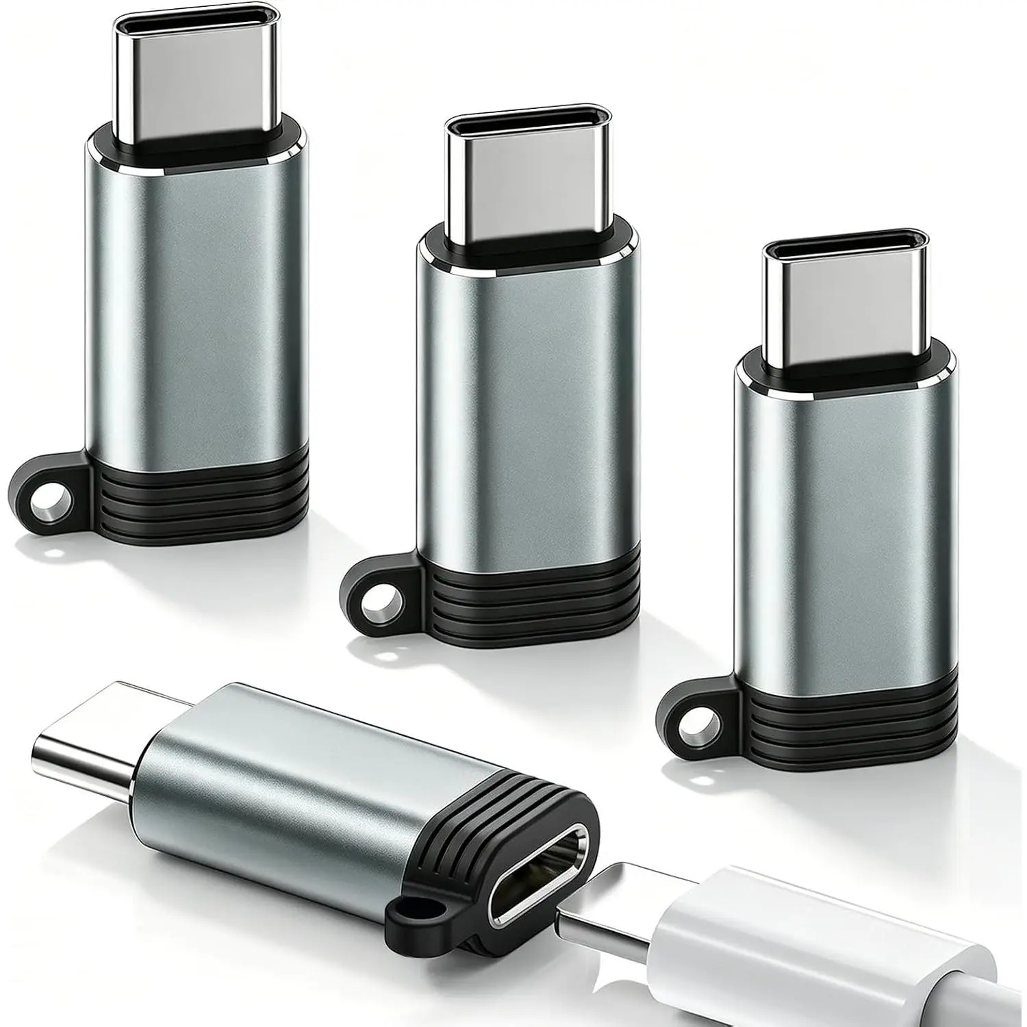 4 Pack Light-ning to USB C Adapter,  & Data Sync for  15/16/17 Pro/17 Pro Max,for  17/16 Charger,17/16 Accessories,USB C Charger Connector  (Not for Audio/OTG)