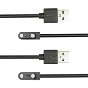 2-Pack 3.3FT  Watch Charger  2Pin USB   for Veryfitpro Letsfit Willful YAMAY SW023 ID205L SW021 ID205U ID205S SW025 Uwatch 3S