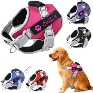 1pc Personalized Custom Reflective Vest-Style Harness, Pet Chest Harness for Small and Large Dogs, Suitable for Multiple Scenarios - Walking, Training, Daily Use - Compatible with Harnesses and Collars, Puppy Chest Harness, Anti-Pull Dog Harness
