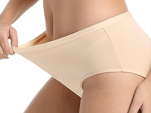 Absorbent Incontinence Underwear for Women Washable Urinary Leak Proof Brief Cotton 56 ML for Maternity Postpartum (Dark Blue L)