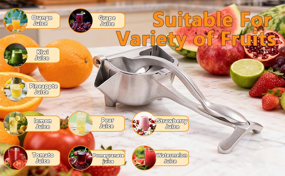 Hand Juicer Squeezer,2026 Upgraded Fruit Juice Squeezer,Metal Juicer Hand Press with Detachable Filter & Ergonomic Grip,Easy to Use & Clean for Lemon Lime Citrus Orange Grapefruit Pomegranates(1pc)