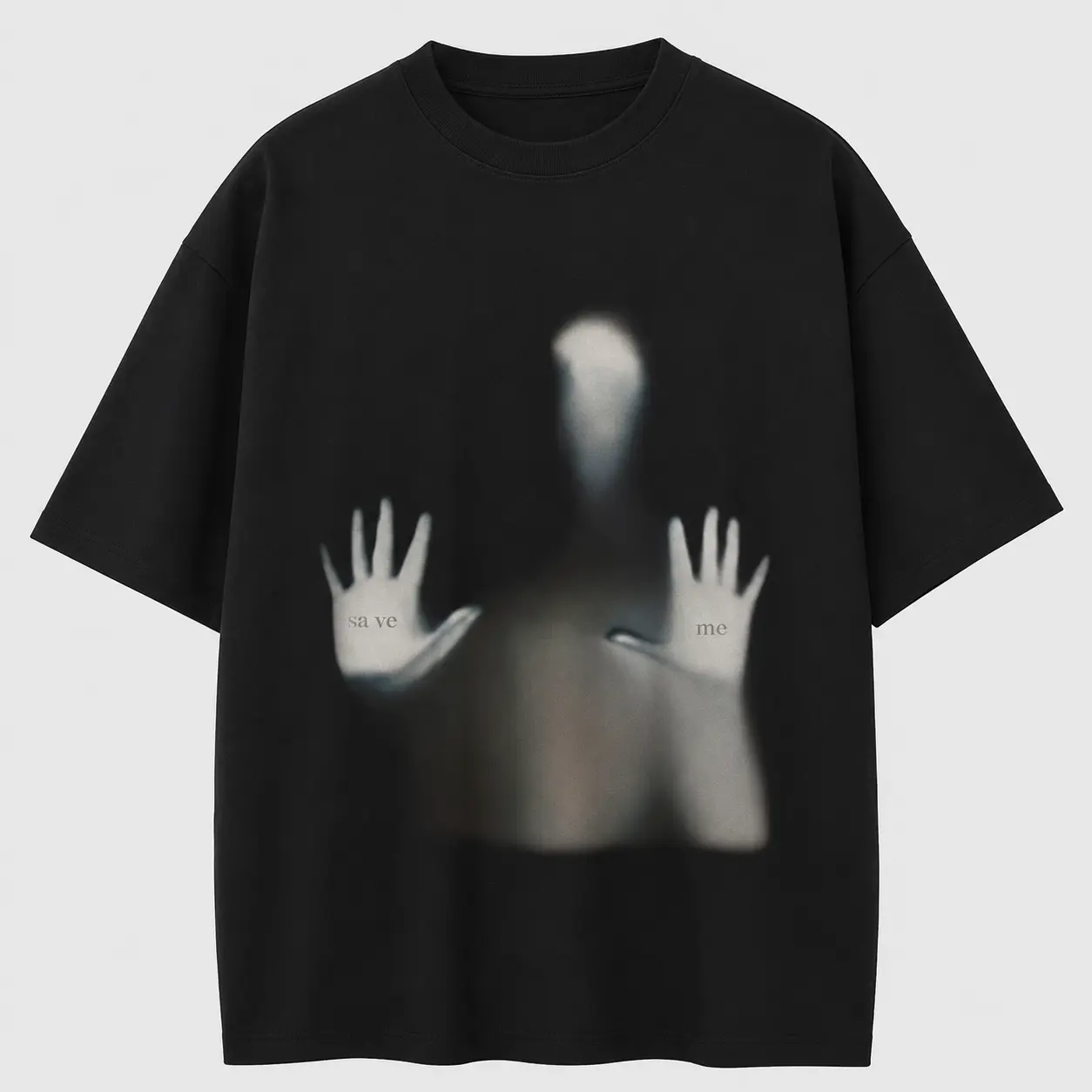 Street Atmosphere Virtual Freak Shadow Characters Shadow Graphic Cotton T-Shirt, Grunge Style Streetwear, Save Me Horror Movie Tee, Y2K Emo Scene Tapout Goth Amity Affliction Style Clothes, Gothic Hipster Unisex T-shirt Crewneck Casual Hip Hop Tee