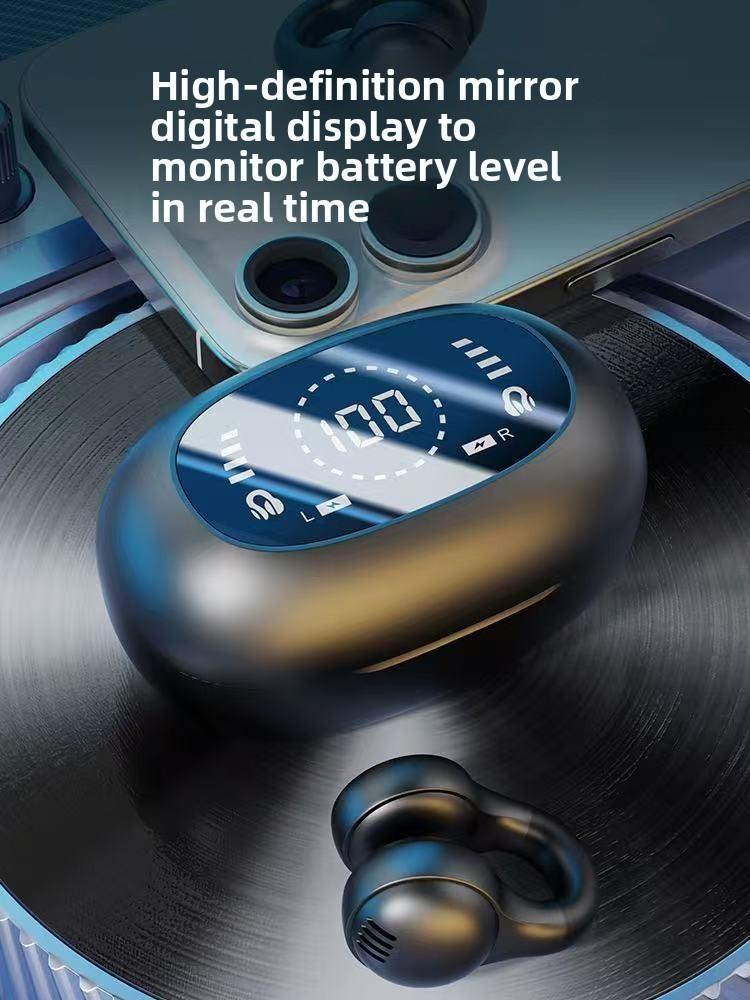 2026 New Berlin Sound Bluetooth Headphones with Ultra-Long Battery Life, Large Power, Bone Conduction, Non-In-Ear, Sports Ear Clip Stereo Bluetooth Headphones