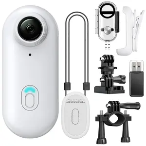 4K Mini WIFI Action Camera Thumb POV Portable Body Cam Wearable Video Recorder with IPX7 Waterproof Camcorder, Helmet Mount, Magnetic,Pocket Sport DV for Bike Cycling, Pet, Vlogging