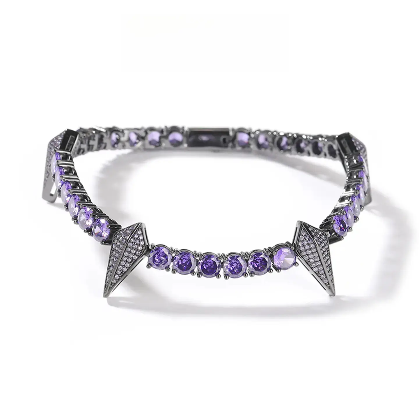 Men's Iced Out Black Panther Statement Tennis Bracelet - Copper Alloy, D Color VVS CZ Stones, Cubic Zirconia, Exquisite Bracelet, Elegant Daily Jewelry Accessory with  Brilliance, Men's Accessories