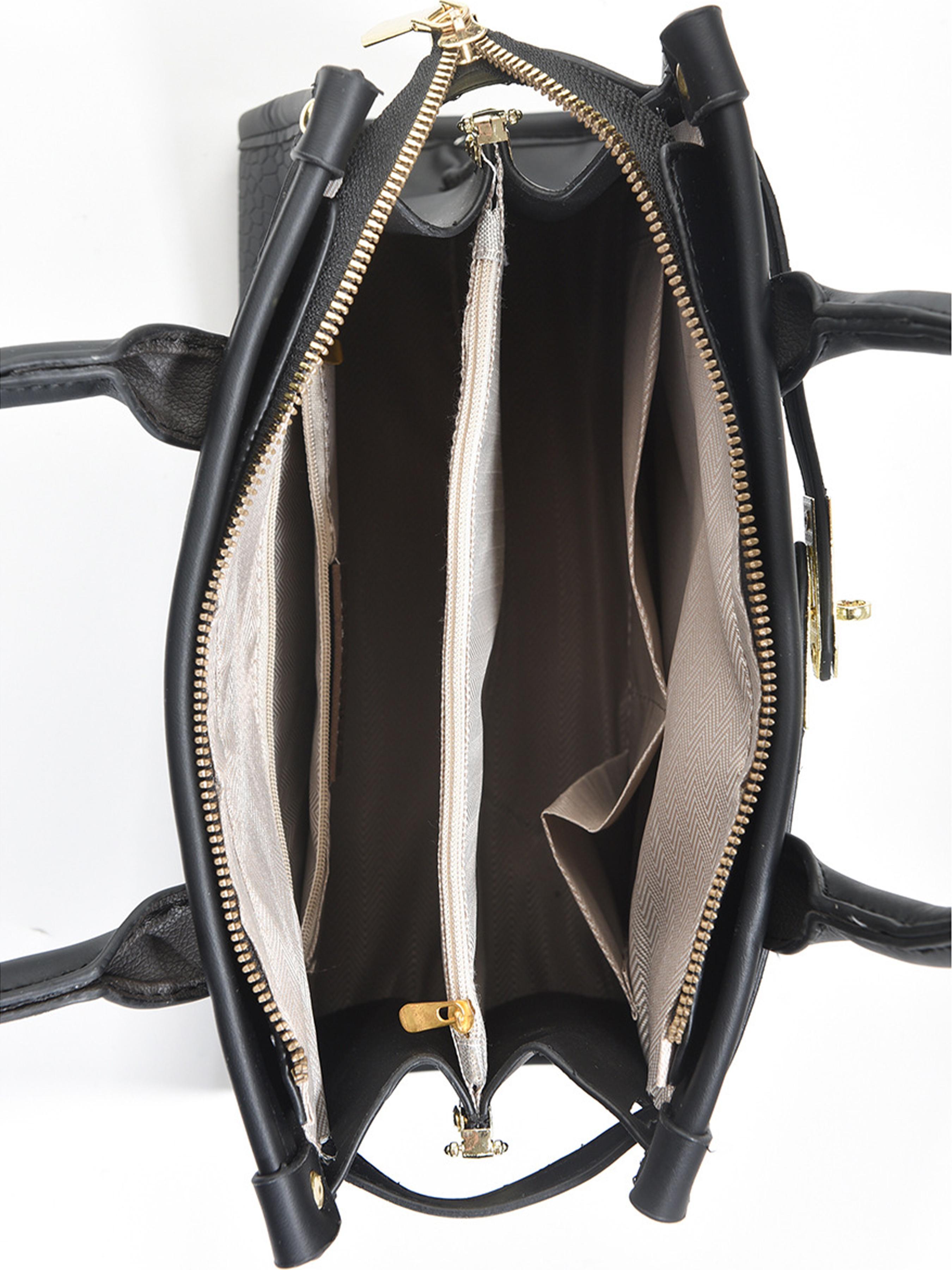 Women Purses and Handbags 3PCS Set Tote Shoulder Bag Top Handle Satchel Purse with Matching Wallet for Work Daily Use Gift