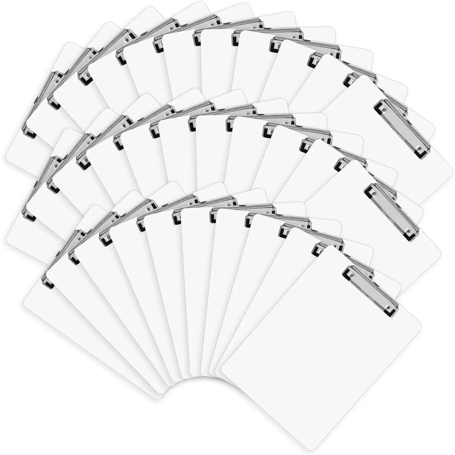 Dry Erase Clipboards, 32 Pack Hardboard Office Whiteboard Clipboards Low Profile Clip Standard A4 Letter Size, ECO Friendly, Size 12.5 x 9 Inch