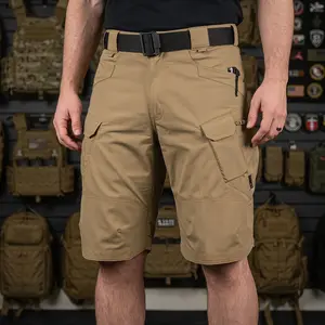 Men's Upgraded Tactical Cargo Shorts - Waterproof Quick Dry Ripstop Hiking Shorts with Elastic Waist & Multi