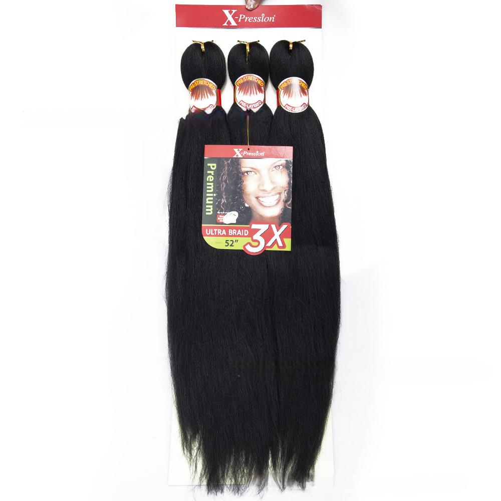 3 Packs Easy Braid Dreadlock Hair Extensions Ombre Solid Color Low Temperature Fiber Synthetic Hair