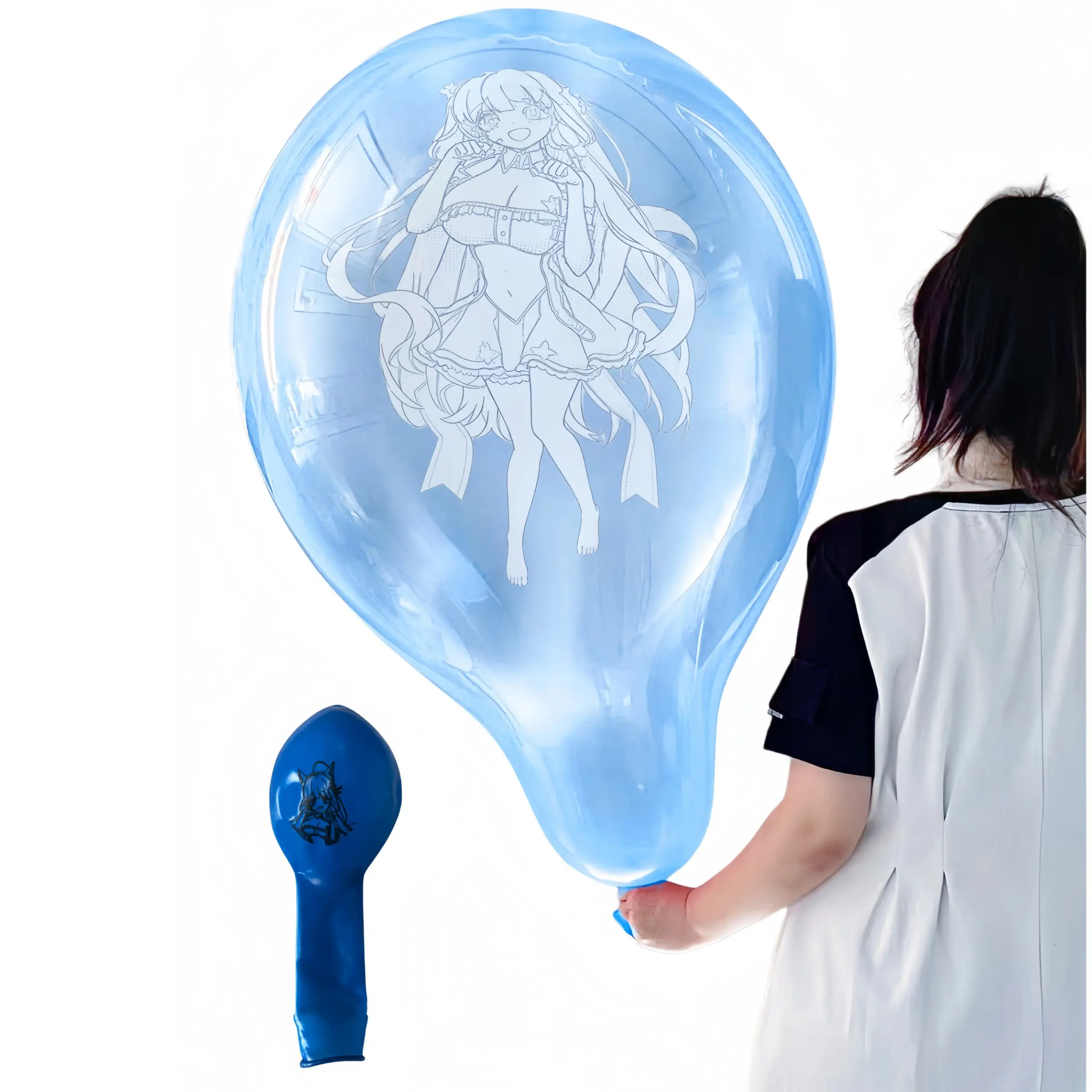32-Inch Giant Latex Balloon, Random Anime Print, Durable, Perfect for Party Balloons Decorations, Ideal for Festive Events and Celebrations