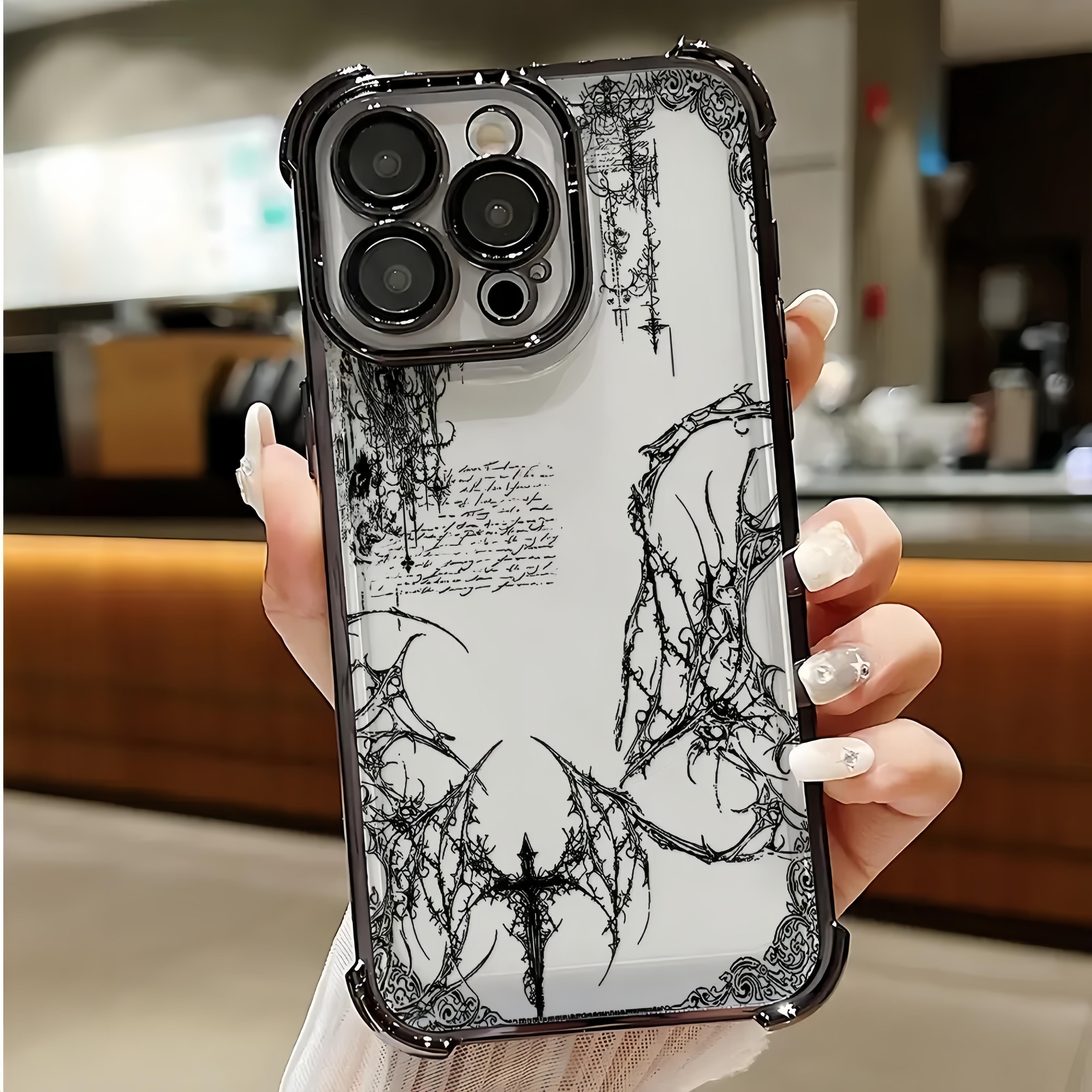 Fashion Art Y2k Retro Gothic Style Protective Phone Case for iPhone 17 16 15 14 13 12 11 Pro Max Air X XSMAX Plus Anti Fall Transparent Soft Back Cover Fashion Art Y2k Retro Gothic Style Protective Phone Case for iPhone 17 16 15 14 13 12 11 Pro Max Air X XSMAX Plus Anti Fall Transparent Soft Back Cover
