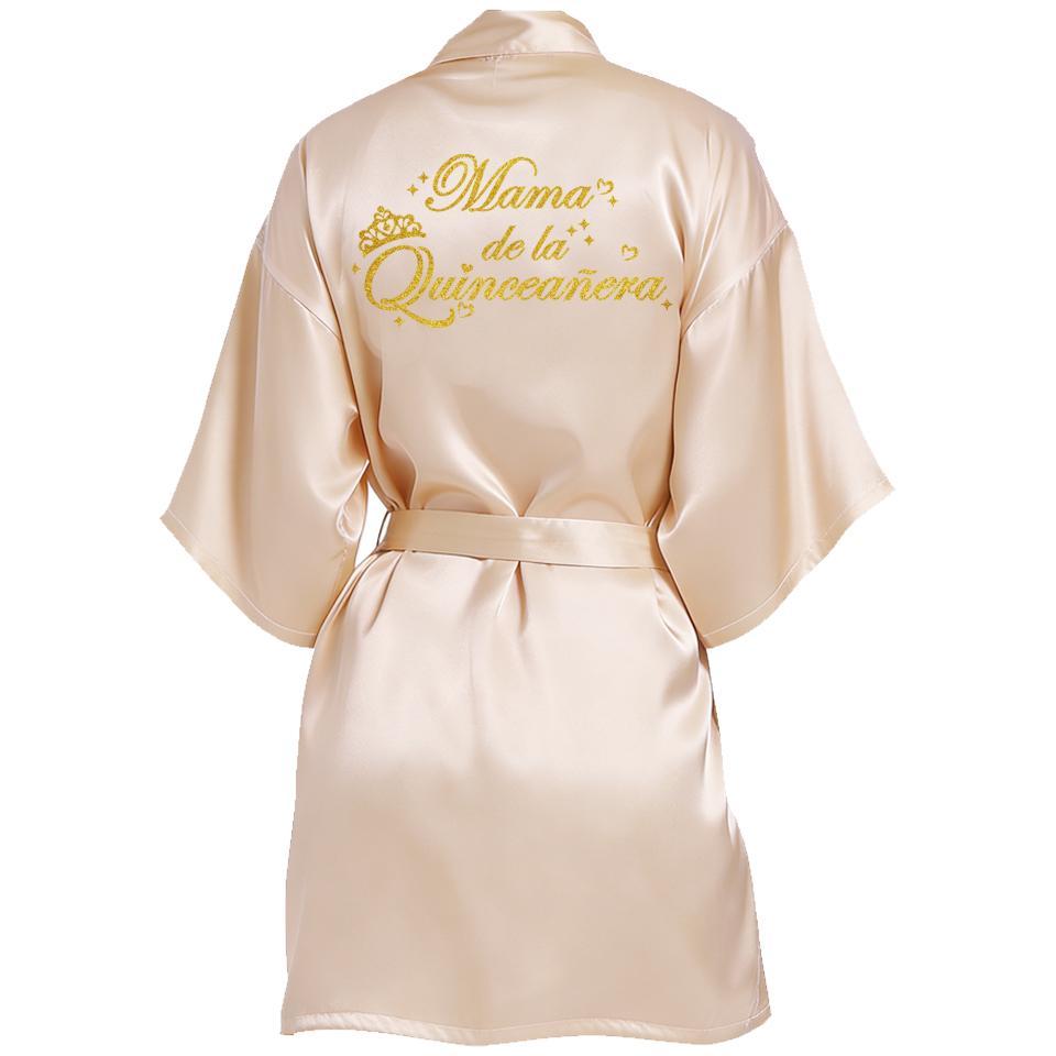 Mis Quince Años Quinceañera Robe Birthday Party Bathrobe Elegant Girls Celebration Gown for 15th Anniversary Ceremony