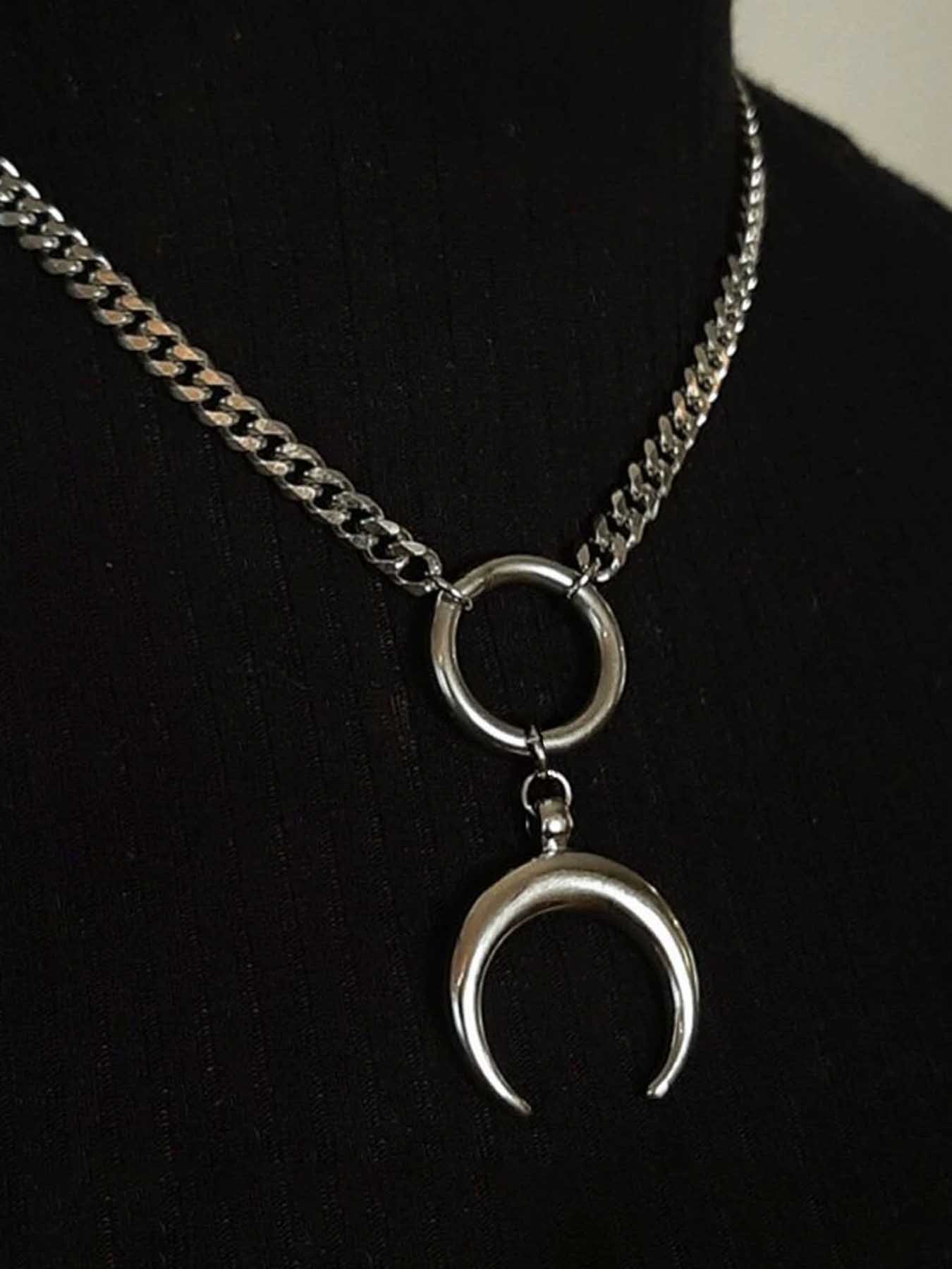 Gothic Style Pendant Necklace, Unique Design Jewelry Accessory, Gothic Witch Jewelry, Perfect Gift for Gothic Fashion Lovers, Stylish and Trendy Look