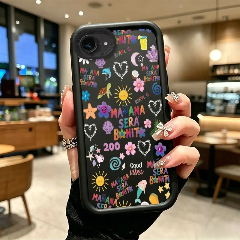 Phone case for iphone 16E 17E Enhanced Peotection Shockproof TPU Karol G Mañana Será Bonit Tropical Case soft silicone Celestial Eye Layered Phone Case BOJTN235