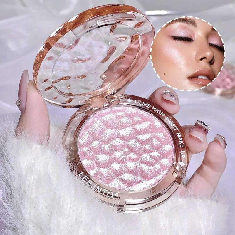 Portable Glitter Highlighter Powder, Shimmering Highlighter Palette, Long Lasting Lightweight Pearly Makeup Powder, Facial Brightening Cosmetics, Valentine's Day Gift, Cosmetics Glam Powder, High Shine Makeup