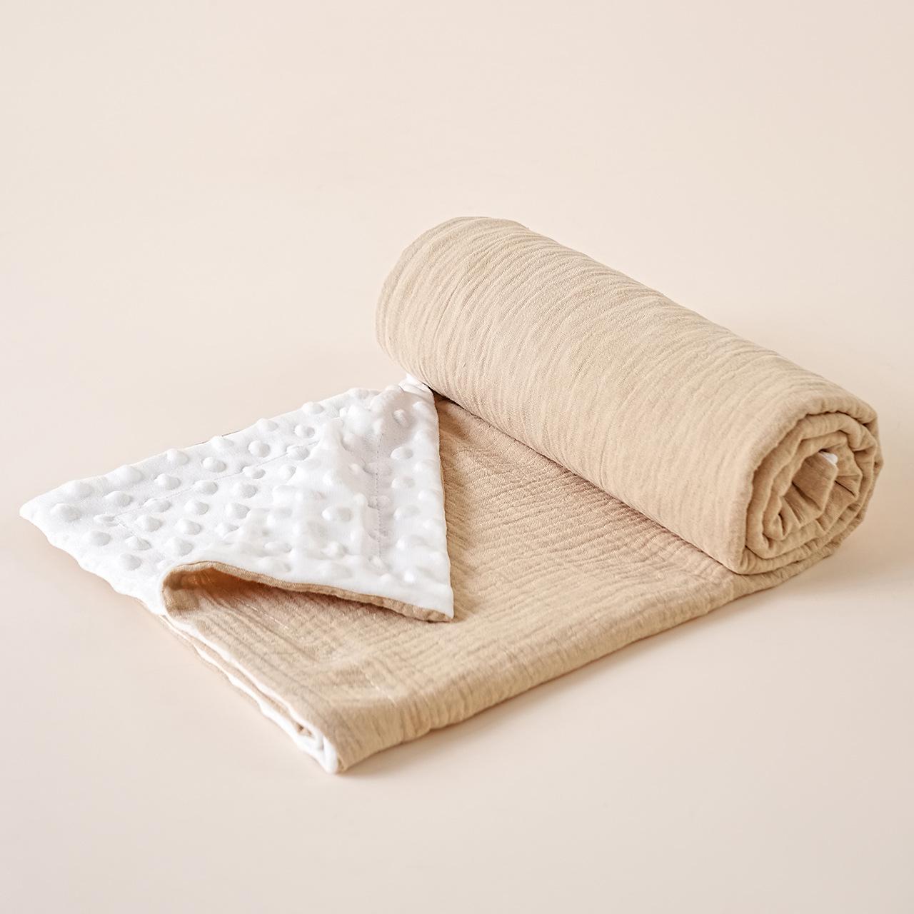 Bestselling Crepe Fabric Dot Blanket, Baby Swaddle Blanket, Cover Blanket, Swaddling Wrap, Newborn Dot Fleece Summer Quilt, Air Conditioner Quilt