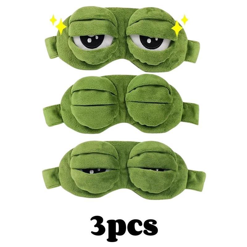 3D Frog Sleep Mask, Soft Cartoon Eyeshade for Men and Women, Portable Blindfold for Travel, Napping, and Winter Home Relaxation SpringStatements