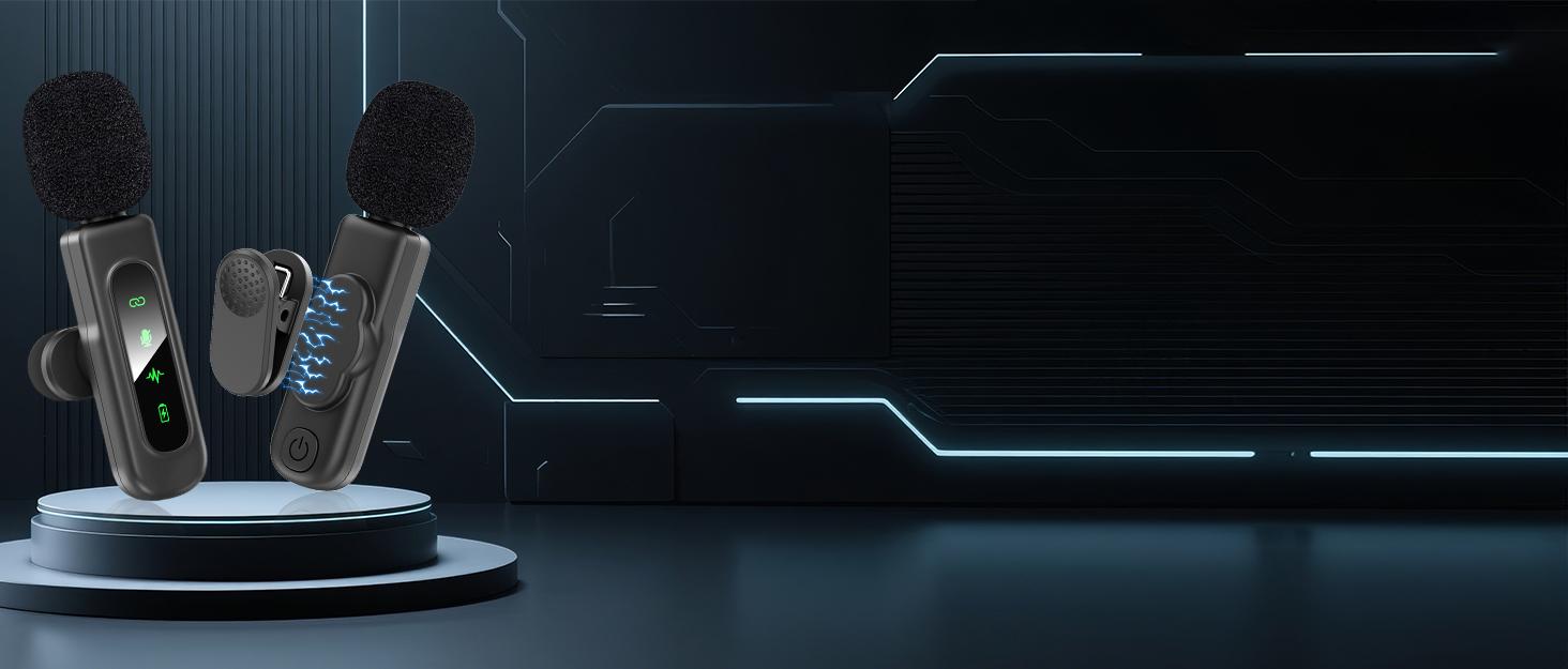 Mini Wireless Lavalier Microphone for iPhone and Android, Lapel Mic with Magnetic Clip-on for Video Recording, Lav Mic with LED Display for Podcasting, Vlogging, Content Creation and Interviews Mini Wireless Lavalier Microphone for iPhone and Android, Lapel Mic with Magnetic Clip-on for Video Recording, Lav Mic with LED Display for Podcasting, Vlogging, Content Creation and Interviews