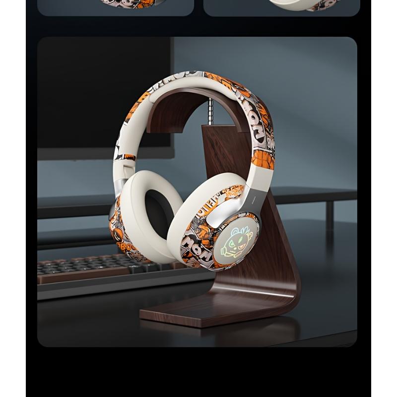 Wireless Gaming Headsets, 5.3 Generation, Wireless 360° Stereo, Light Folding Design, Noise-cancelling Microphone, Type-C Charging & USB-C Interface, Clear Call Music, Sports Music Compatible, Wireless Gaming Headset