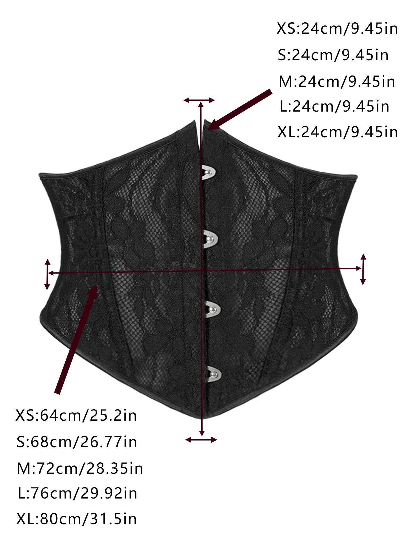 Women's Solid Color Floral Lace Front-Closure Waist Trainer, Comfortable Breathable Lace Up Tummy Control Shaper, Waist Cincher for Women for Women, High Waist Shapewear, Lace Corset