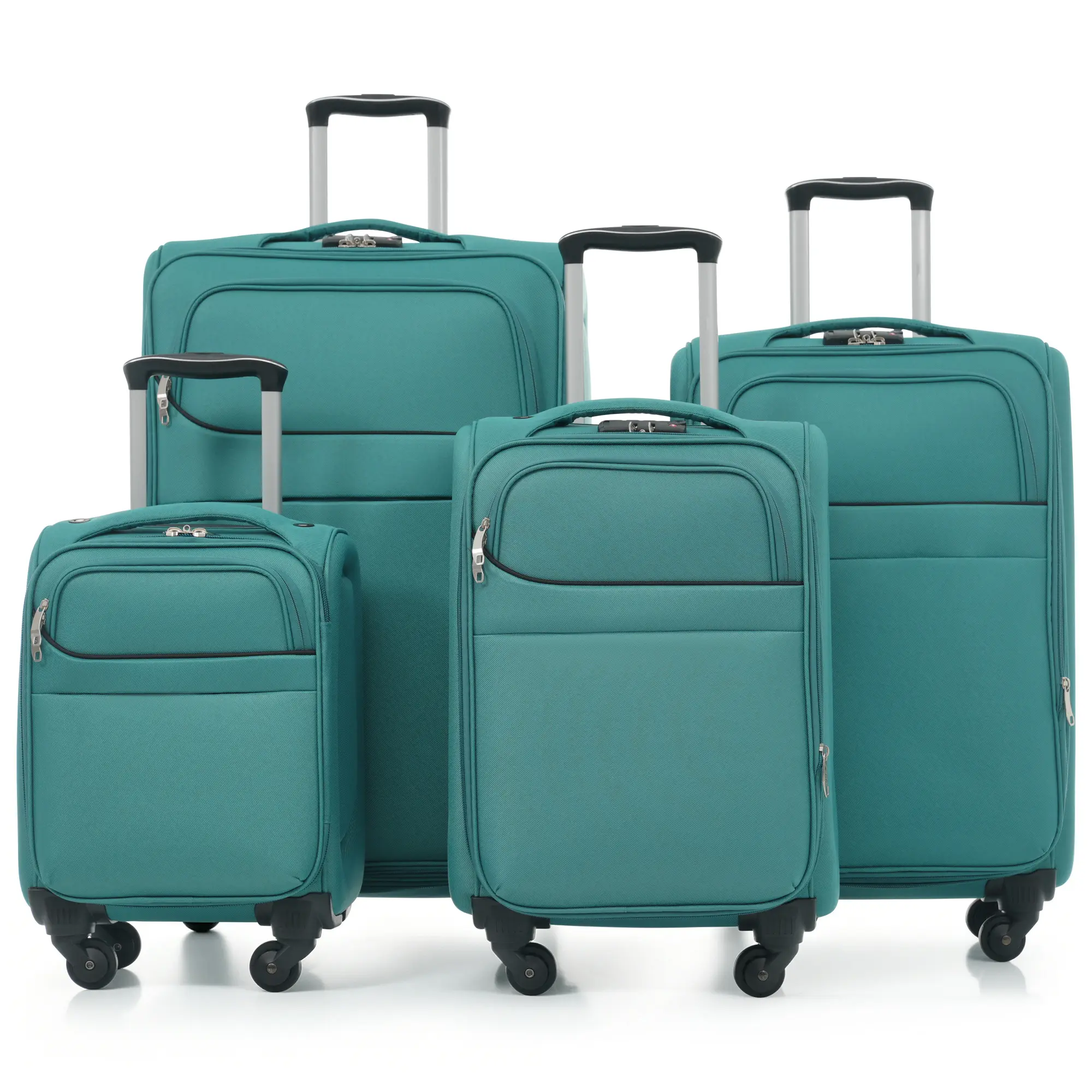 ARCH Softside Luggage 4 Piece Set Expandable Travel Suitcases with Spinner Wheels Lightweight Durable Polyester Luggage Set TSA Lock 18 22 26 30 Inch Blue Green for Travel Storage, Blue Green Color Options, Polyester Material, Product Dimensions: